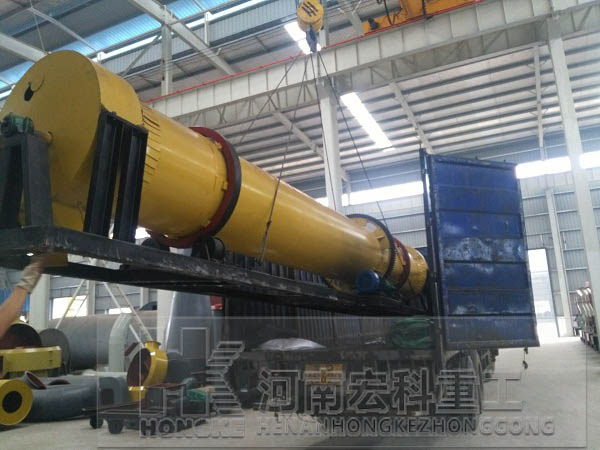 河南商丘的客戶，您采購的Ф1200×8m雞糞烘干機(jī)已發(fā)出