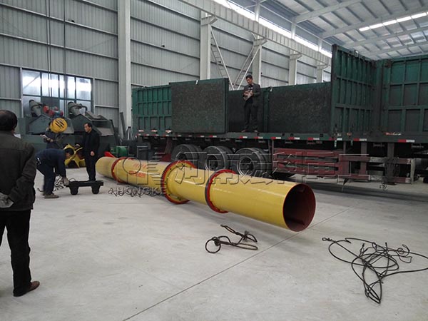 黑龍江的客戶，您采購的1.2×7m的牛糞烘干機(jī)已發(fā)出，請(qǐng)注意查收